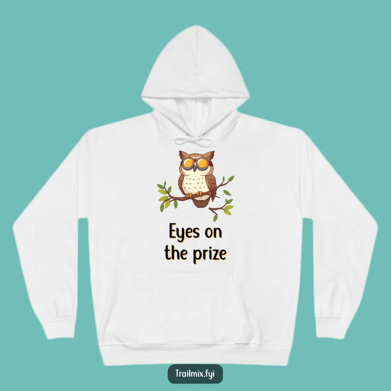 Funny Brave Owl Goggles Adventure Hoodie - Cozy Explorer Apparel
