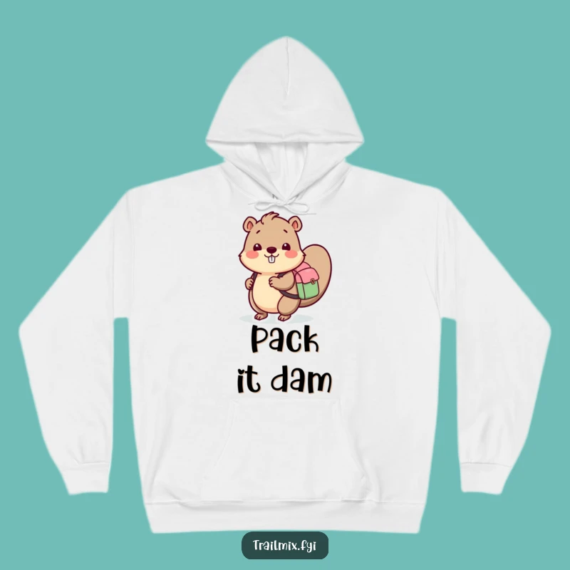 Funny Beaver Backpack Hoodie: Cozy Comfort for Your Journeys