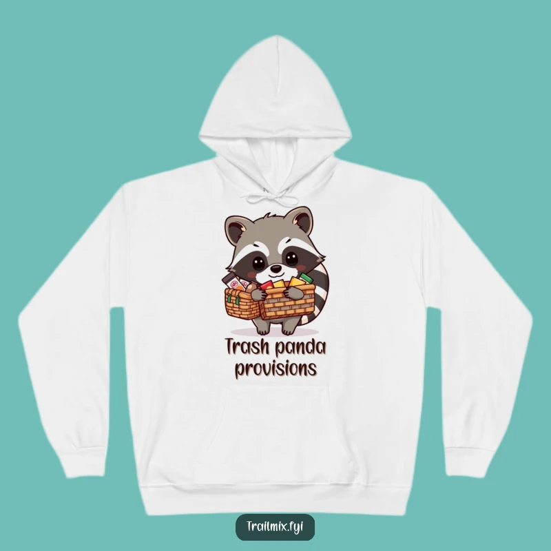Funny Raccoon Picnic Packing Hoodie - Cozy & Hilarious Snack Enthusiast Gift