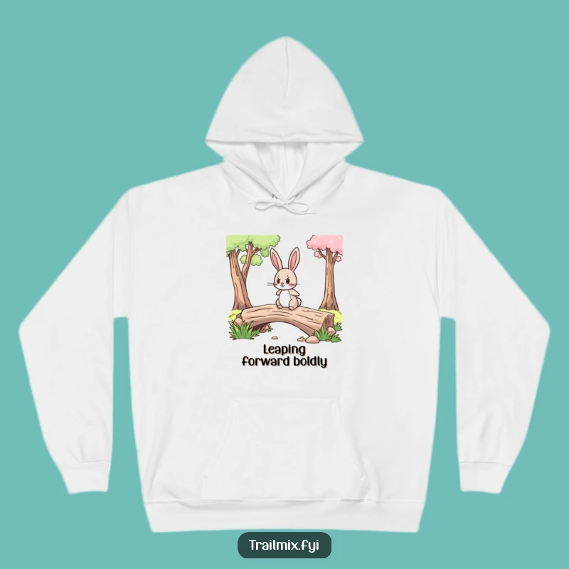 Funny Brave Rabbit Hoodie: Cozy Determination, The Perfect Funny Gift for Trail Blazers