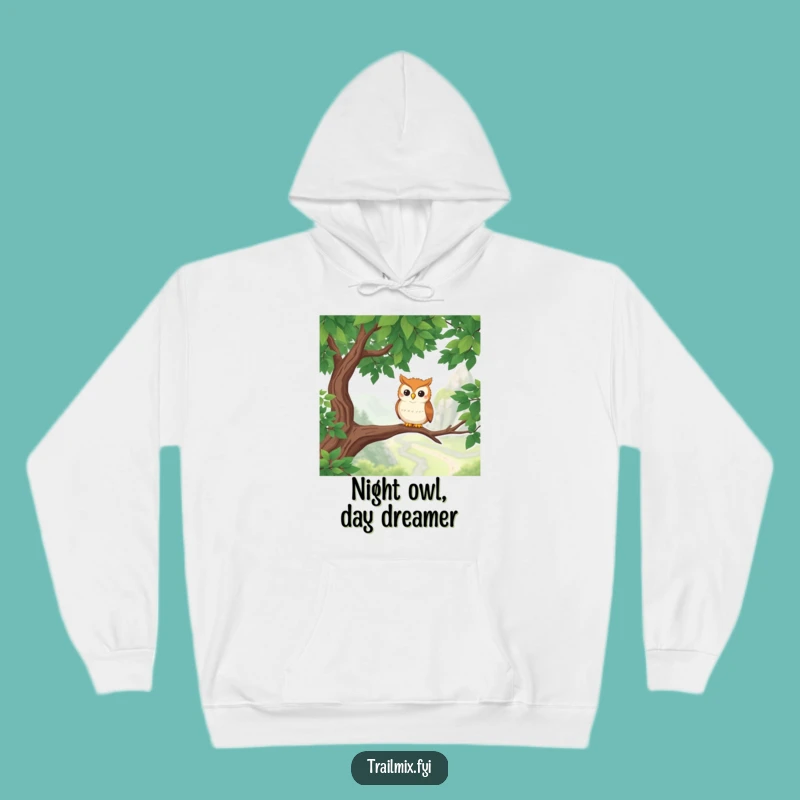 Funny Owl Hiker Hoodie: Cozy Wise Bird Design for Scenic Trail Adventures, Warm & Humorous Gift
