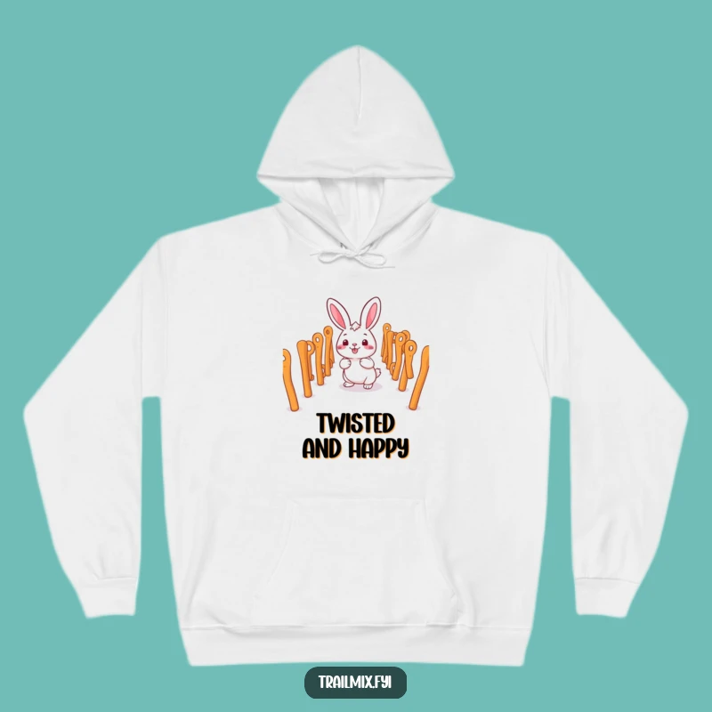 Funny Rabbit Pretzel Maze Hoodie - Happy & Hilarious Comfort Gift