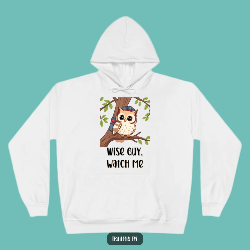 Funny Owl Hoodie: Curious Hiker, Your Ultimate Outdoor Adventure Gift!
