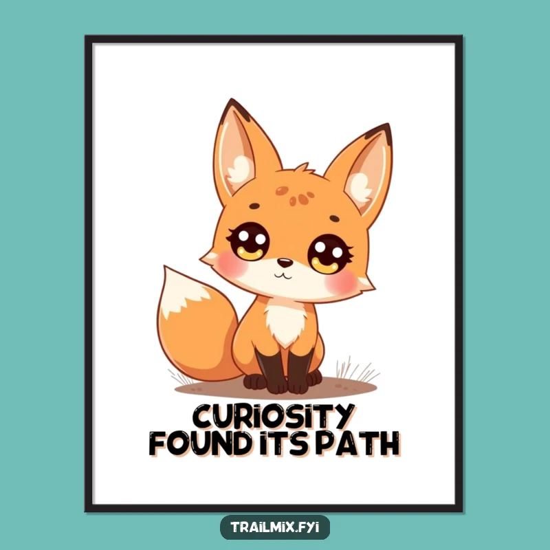 Free Printable Wall Art: Curious Fox Trail, Whimsical Forest Downloadable Art