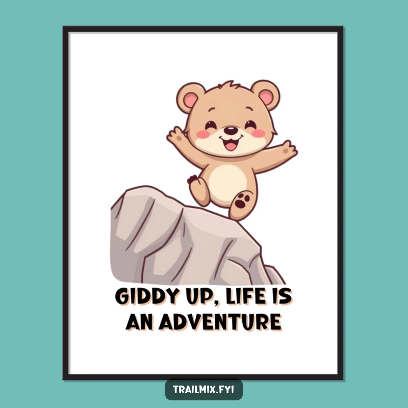 Funny Free Printable Bear Cub Wall Art: Joyful Downloadable Whimsy Decor