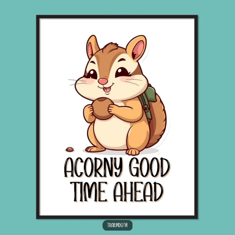 Funny Free Printable Wall Art: Chipmunk's Snack Hoard - Quirky Downloadable Decor