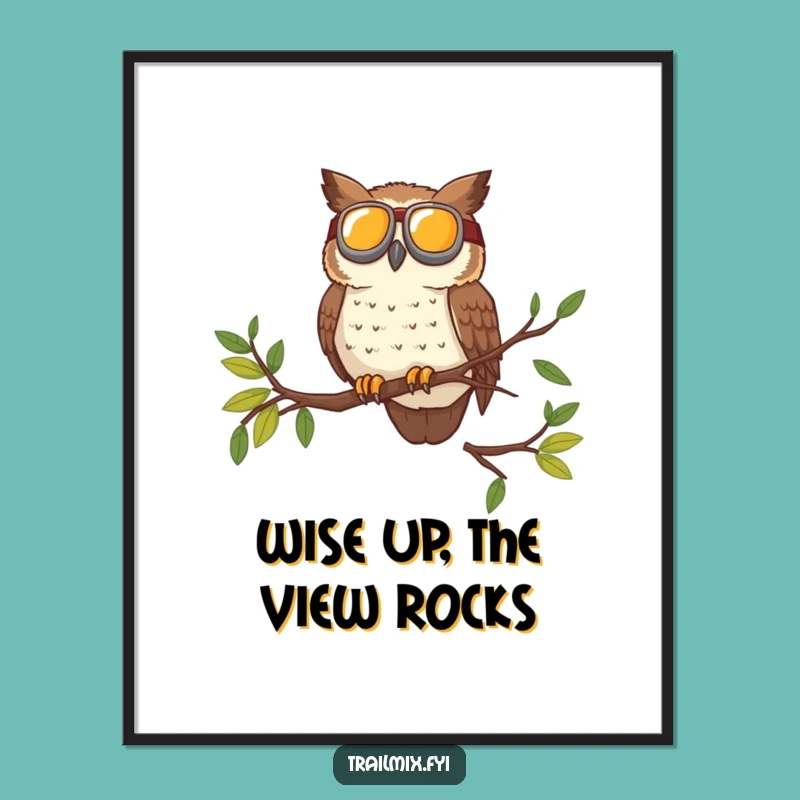 Funny Free Printable Wall Art: Owl's Trail Survey - Quirky Downloadable Decor
