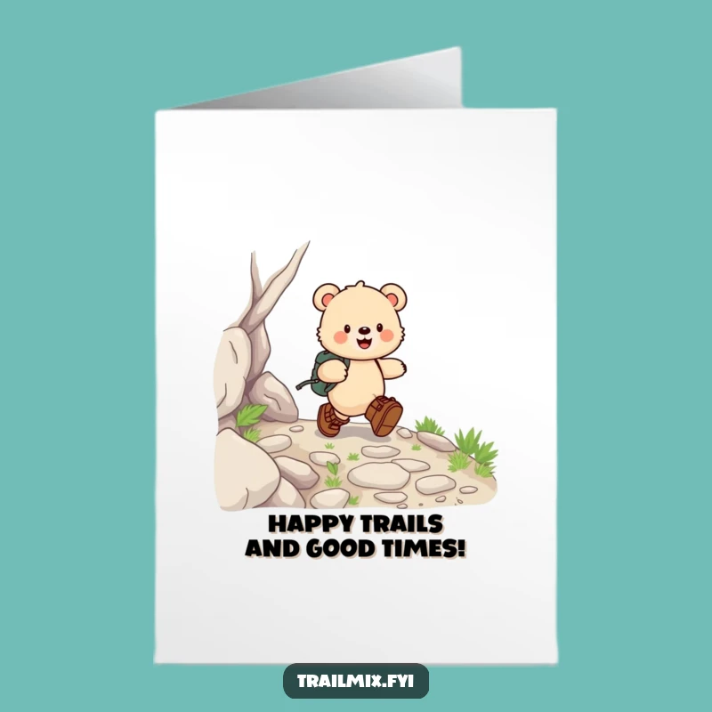 Free Printable Bear Cub Birthday Card - Adorable hiking boots, fun downloadable gift!