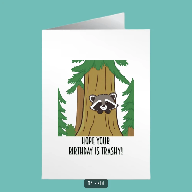 Free Printable Birthday Card: Giggling Raccoon For a Fun, Downloadable Gift