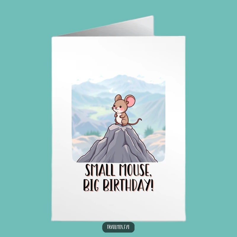 Free Printable Birthday Card: Mouse's Big View for Your Big Day
