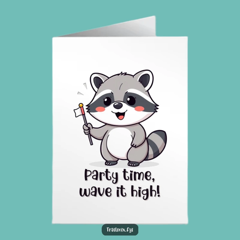 Free Printable Raccoon Birthday Card - Funny Downloadable Gift for Cheerful Celebrations!