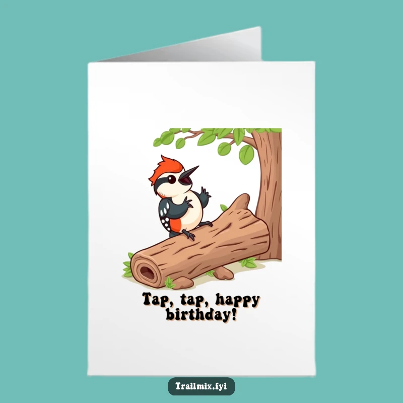 Free Printable Woodpecker Birthday Card - Funny Downloadable Gift for Rhythmic Celebrants!