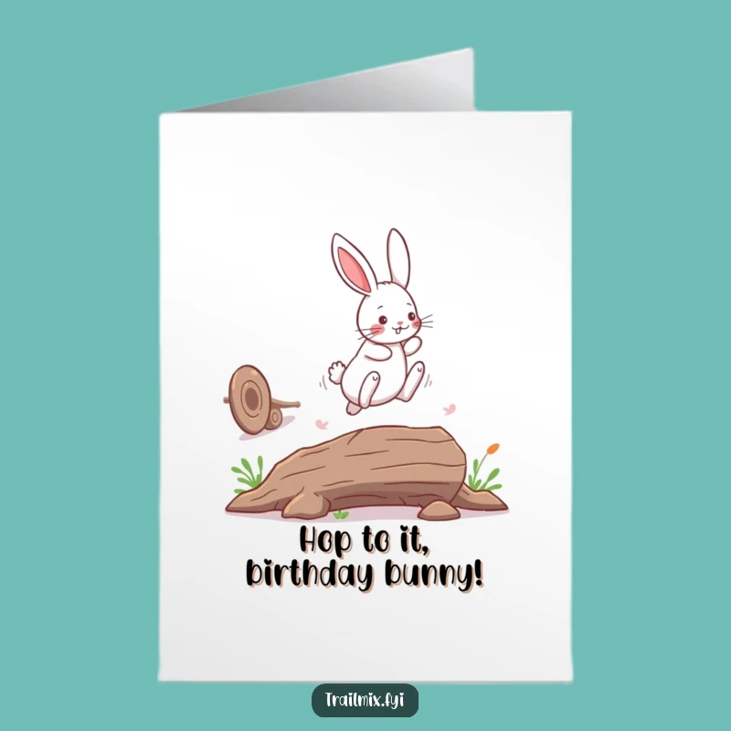 Free Printable Bunny Birthday Card - Leap into fun, downloadable gift!