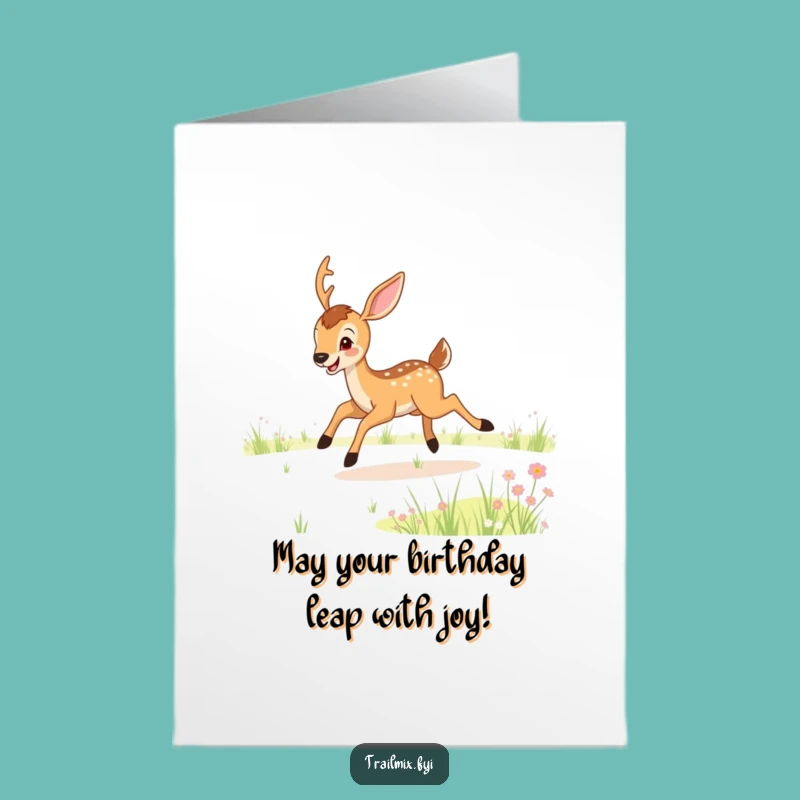 Free Printable Joyful Deer Birthday Card - Funny Downloadable Gift for Animal Lovers!