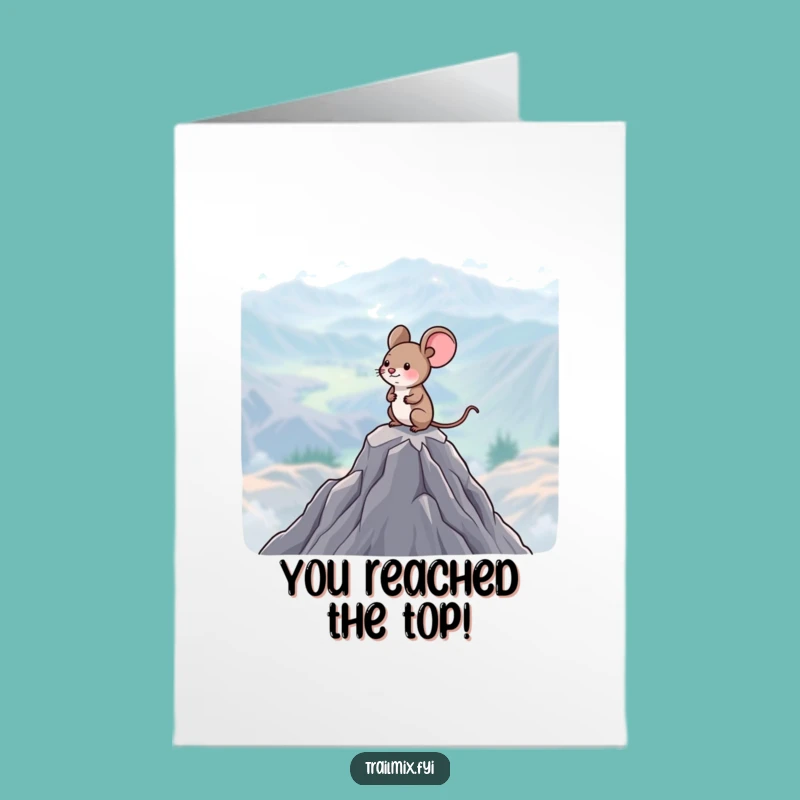 Free Printable Congrats Card: Mouse's Grand View for Your Success