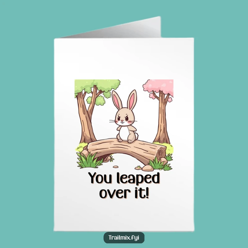 Free Printable Congrats Card: Rabbit's Bold Bridge, Success DIY Gift