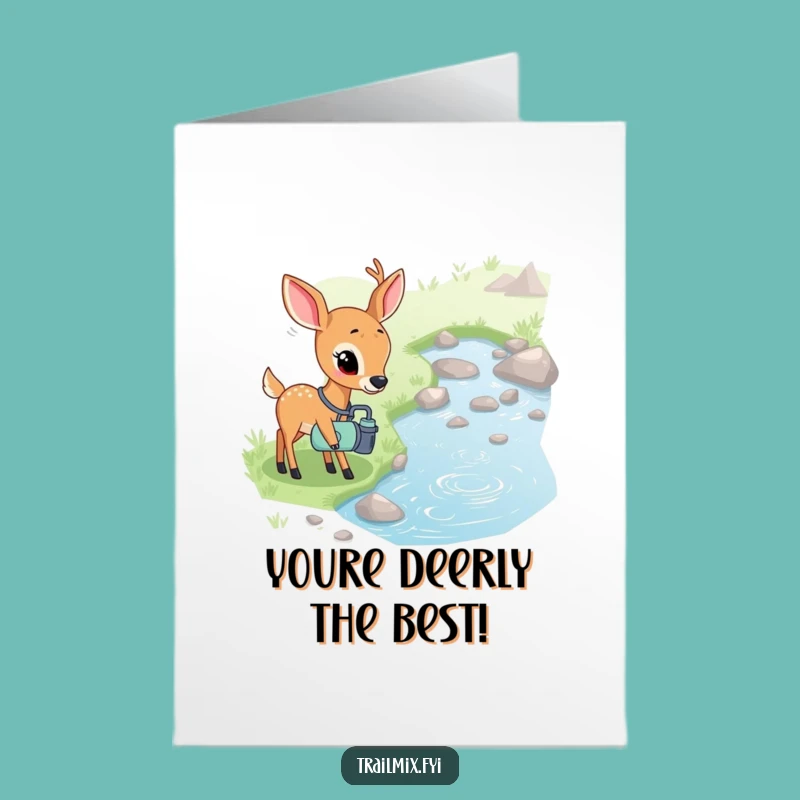 Free Printable Congratulations Card: Shy Deer's Discovery - Funny Downloadable Gift