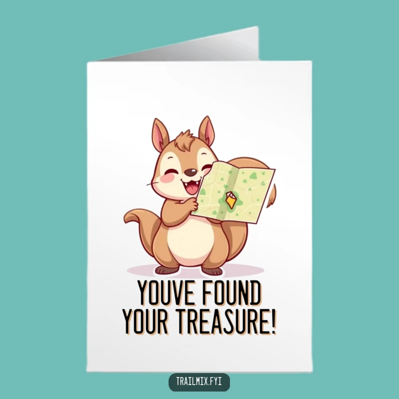 Free Printable Squirrel Congrats Card - Map to success, fun downloadable gift!