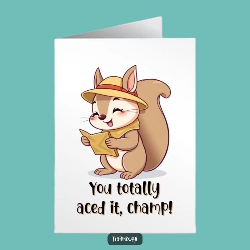 Free Printable Squirrel Scout Congrats Card: Funny Downloadable Achievement Gift