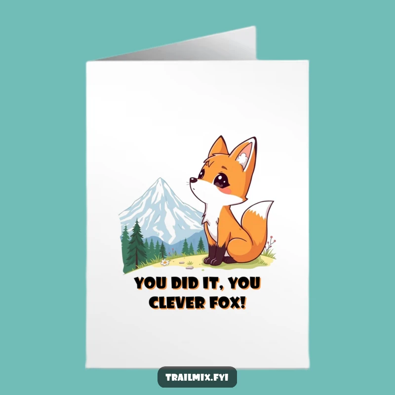 Free Printable Fox Congratulations Card: Funny Vista Downloadable Gift