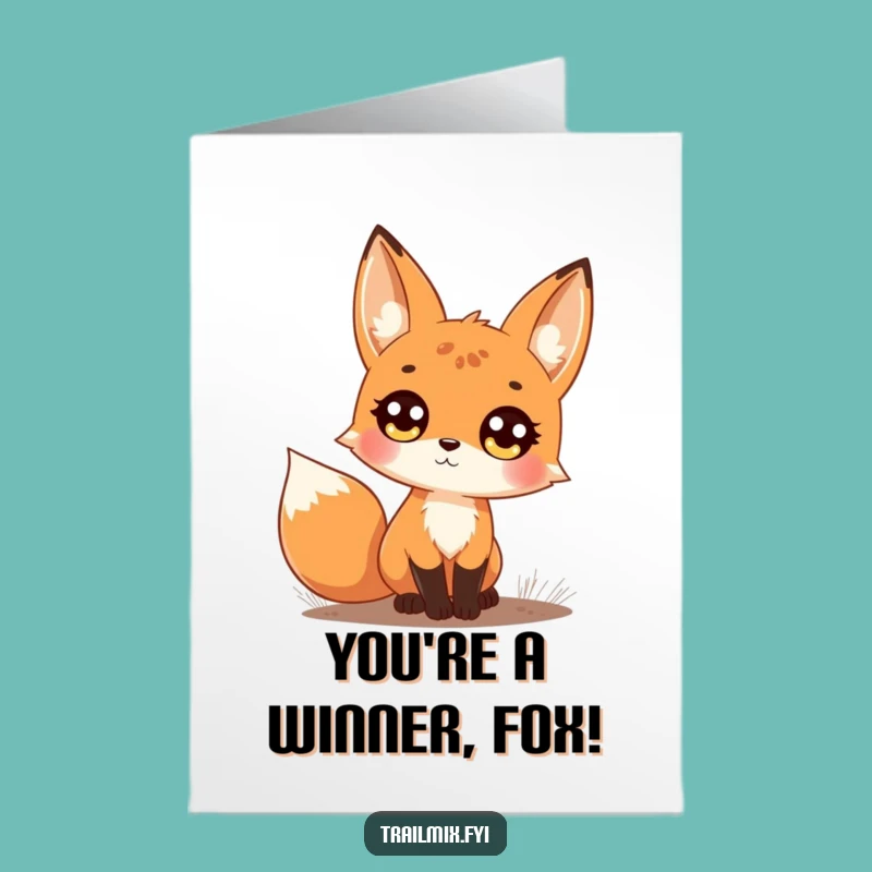 Free Printable Congrats Card: Curious Fox Trail, Celebratory DIY Gift