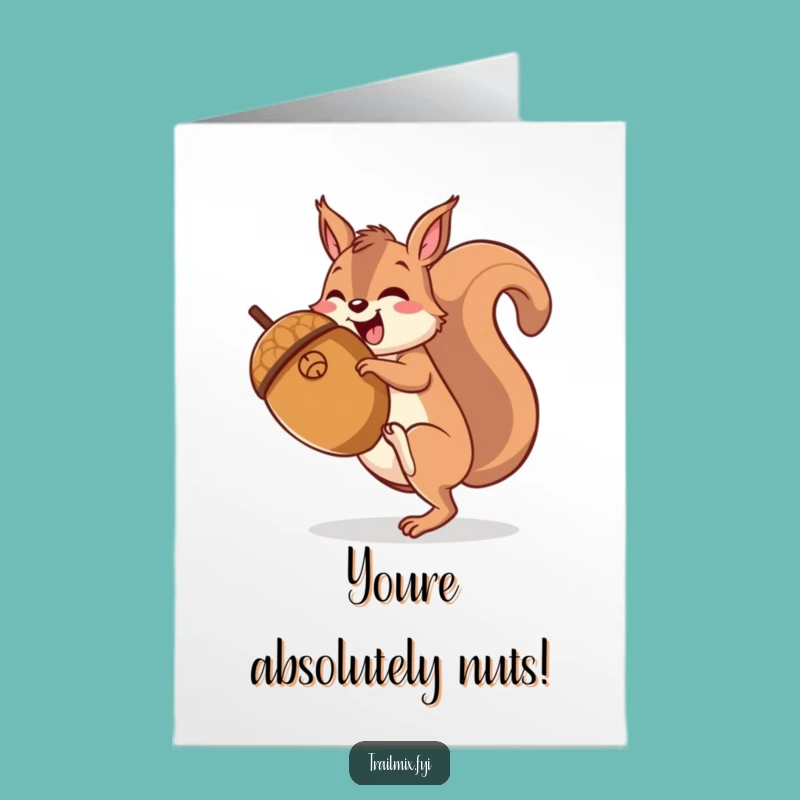 Free Printable Congratulations Card: Squirrel Acorn Achievement - Funny DIY Downloadable Gift