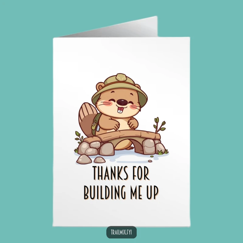 Free Printable Beaver Thank You Card: Resourceful Downloadable Gratitude Gift