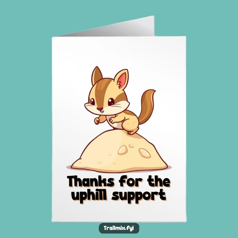 Free Printable Thank You Card: Chipmunk's Grateful Ascent