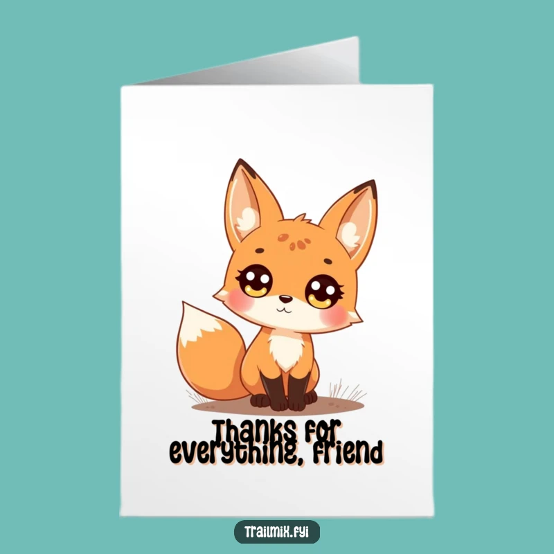 Free Printable Thank You Card: Curious Fox Gratitude, Thoughtful DIY Gift