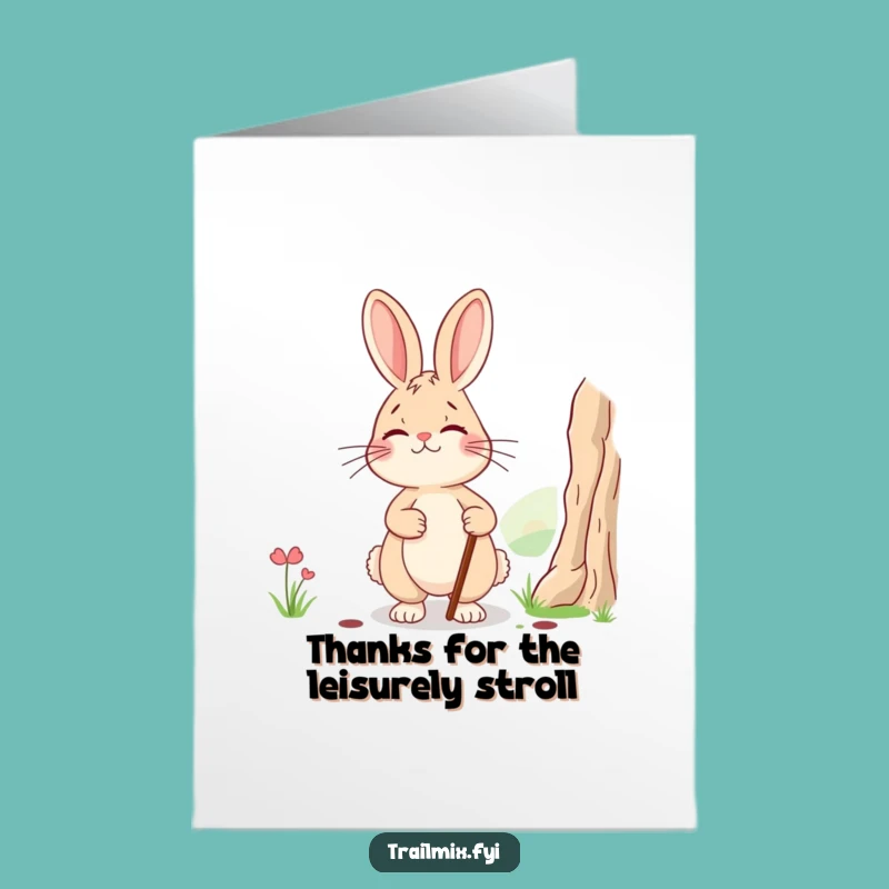 Free Printable Thank You Card: Rabbit's View Funny Downloadable Gift