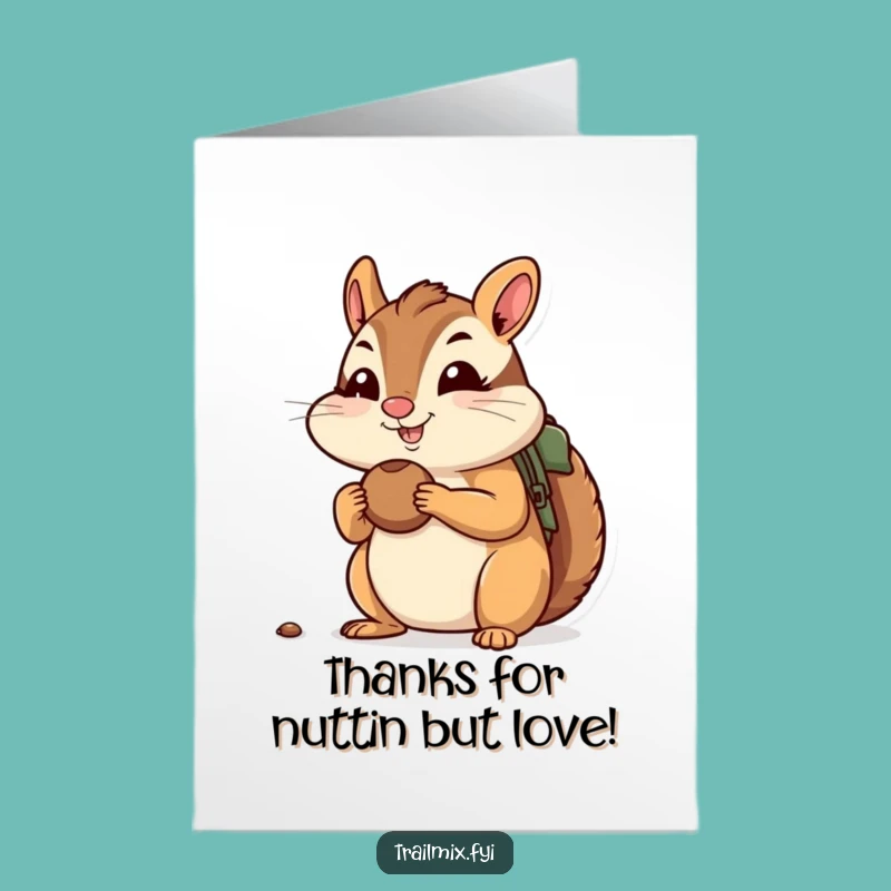 Hilarious Free Printable Thank You Card: Chipmunk's Bounty - Unique Downloadable Gift