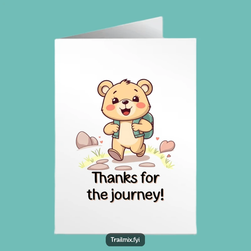 Thank You Bear Card: Free Printable Journey for a Whimsical Downloadable Gift!