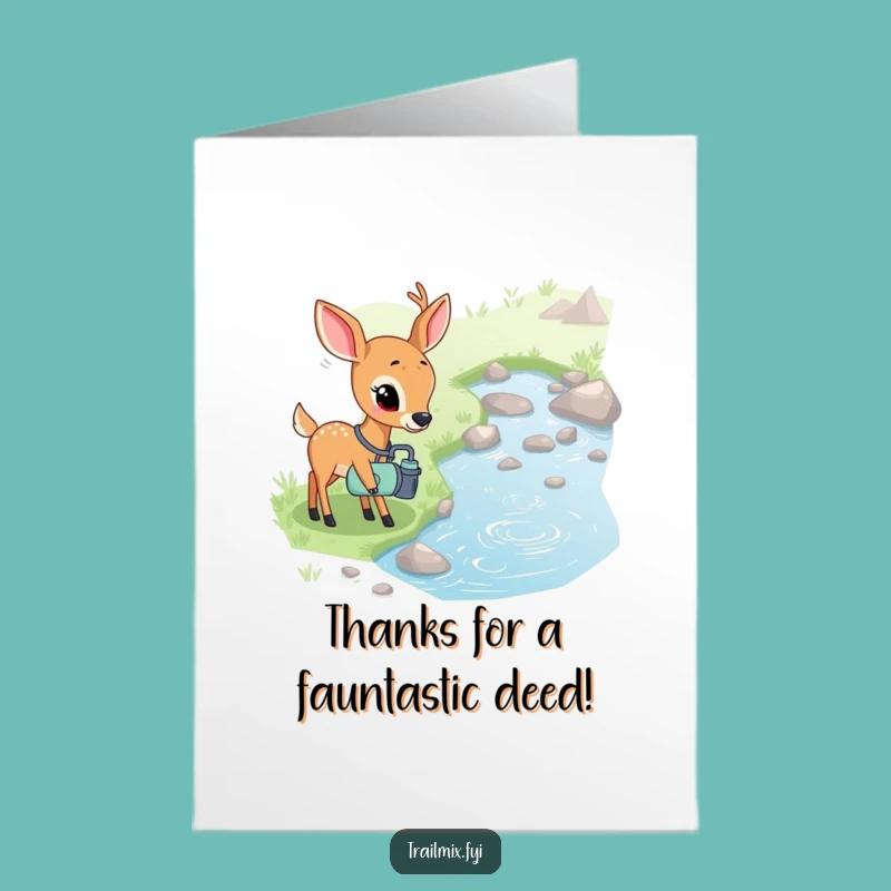 Hilarious Free Printable Thank You Card: Shy Deer's Thanks - Unique Downloadable Gift