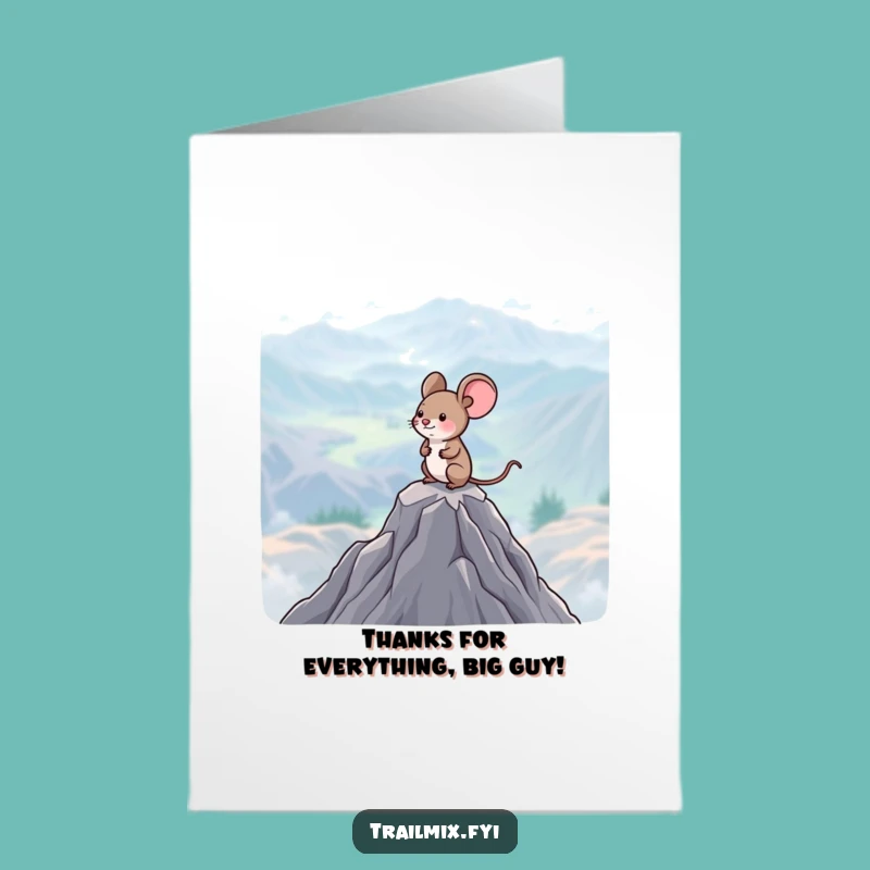 Free Printable Thank You Card: Mouse's Big Thanks from the Peak