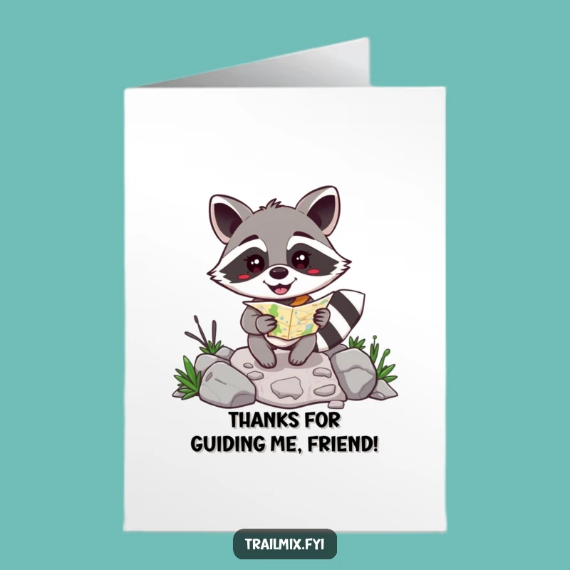 Free Printable Raccoon Thank You Card: Grateful Journey Funny Downloadable Gift