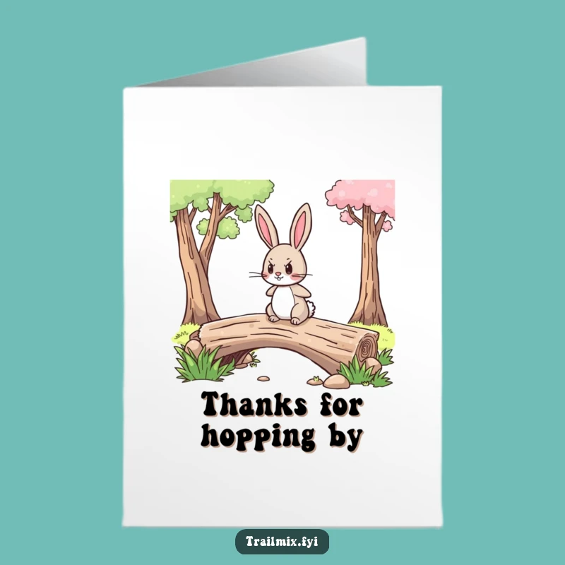 Free Printable Thank You Card: Rabbit's Brave Crossing, Grateful DIY Gift
