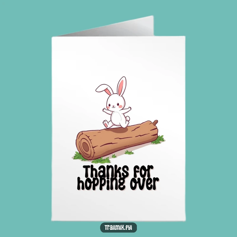 Free Printable Thank You Card: Bunny's Energetic Thanks - Funny DIY Downloadable Gift