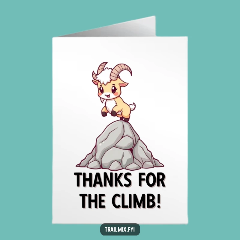 Free Printable Thank You Card: Goat's Steady Thanks for Your Support