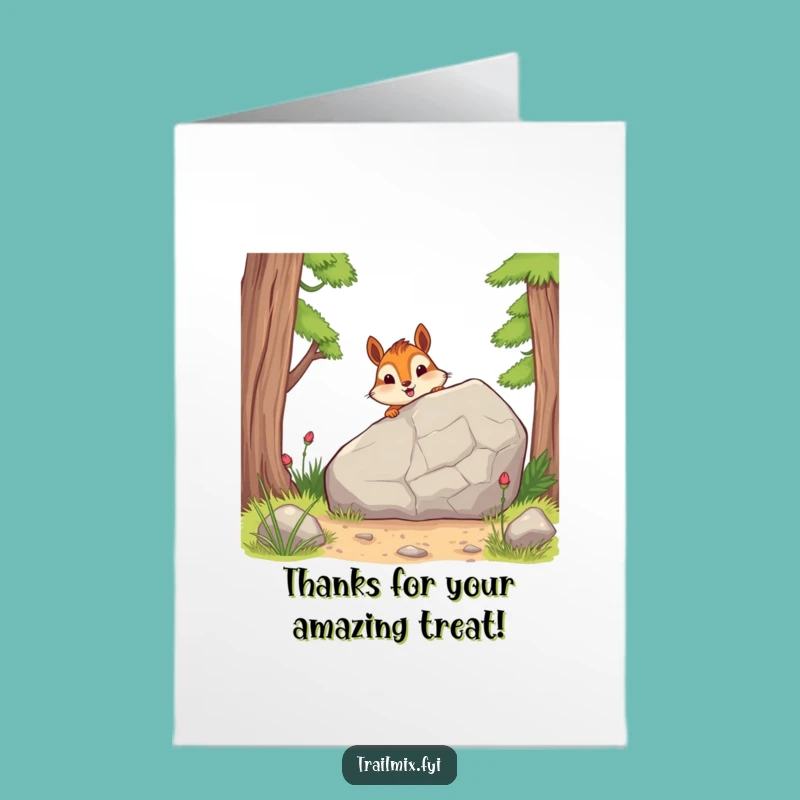 Thanks Free Printable Card: Chipmunk Gratitude, DIY Downloadable Gift!