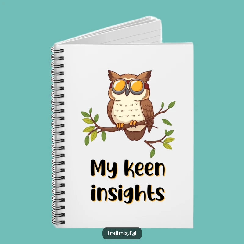 Funny Brave Owl Goggles Notebook - Adventurous Character Journal