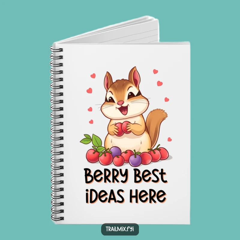 Funny Chipmunk Berry Journal - Hilarious Notebook for Ideas & Gifts