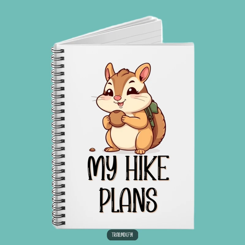 Funny Chipmunk Hiking Notebook - Cheerful Character Journal