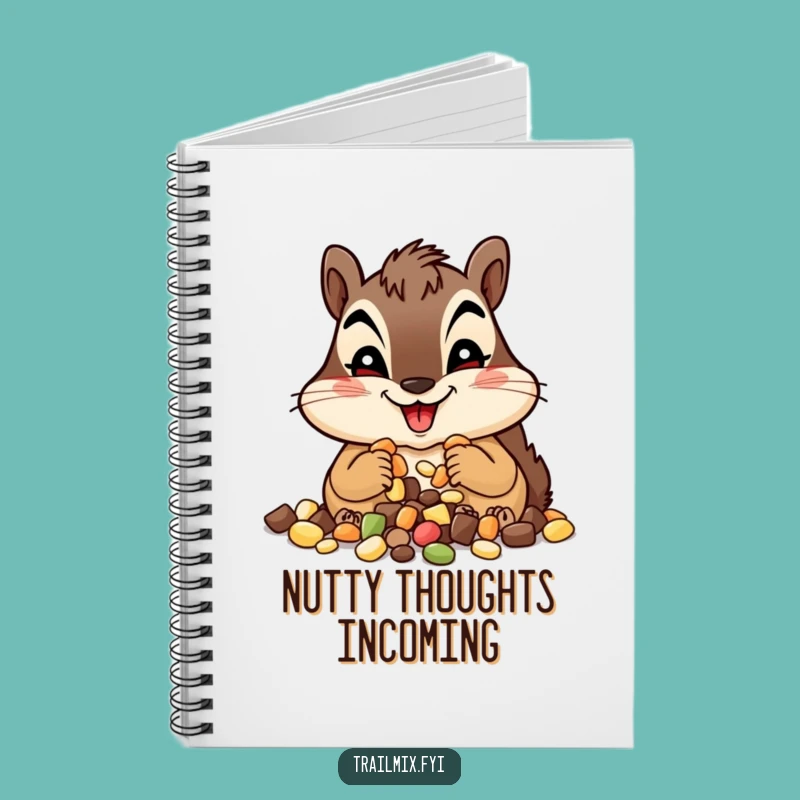 Funny Chipmunk Trail Mix Notebook - Happy Journal Gift for Snack Lovers