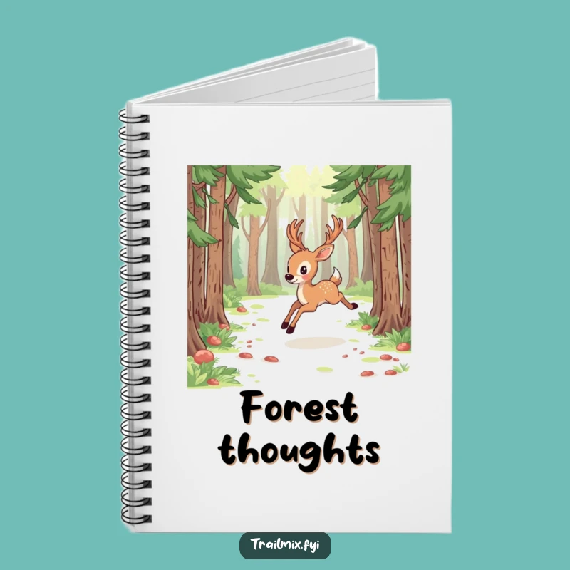 Funny Deer Forest Notebook: Energetic Bounding Journal Gift