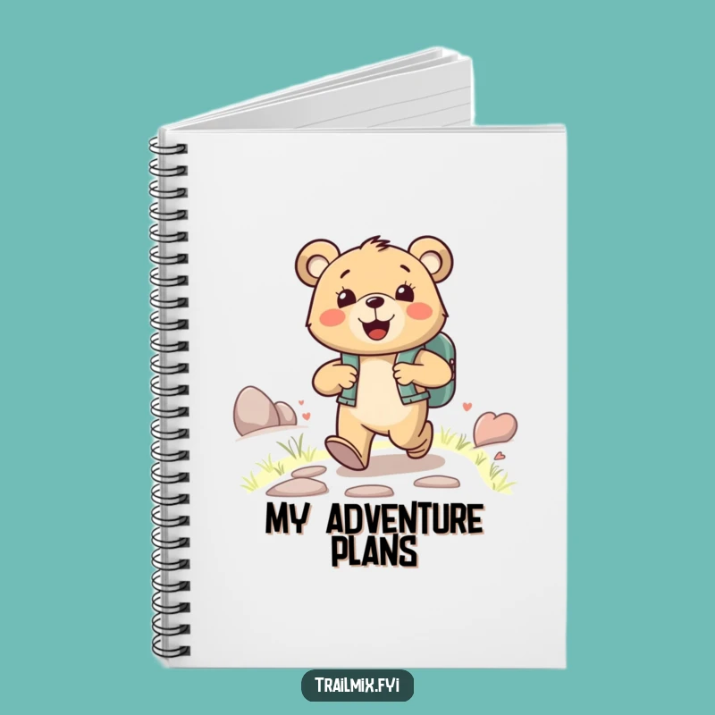 Funny Happy Bear Notebook - Jot Down Adventure Plans