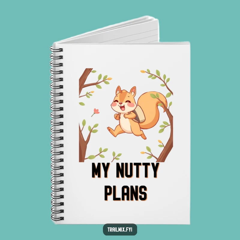 Funny Happy Squirrel Leaping Notebook - Adventurous Critter Journal