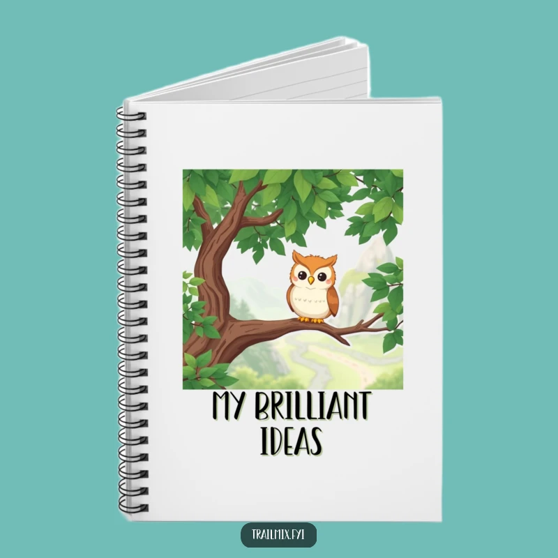 Funny Owl Hiker Notebook: Lined Journal for Trail Thoughts, Wise Bird's Scenic Adventure Diary