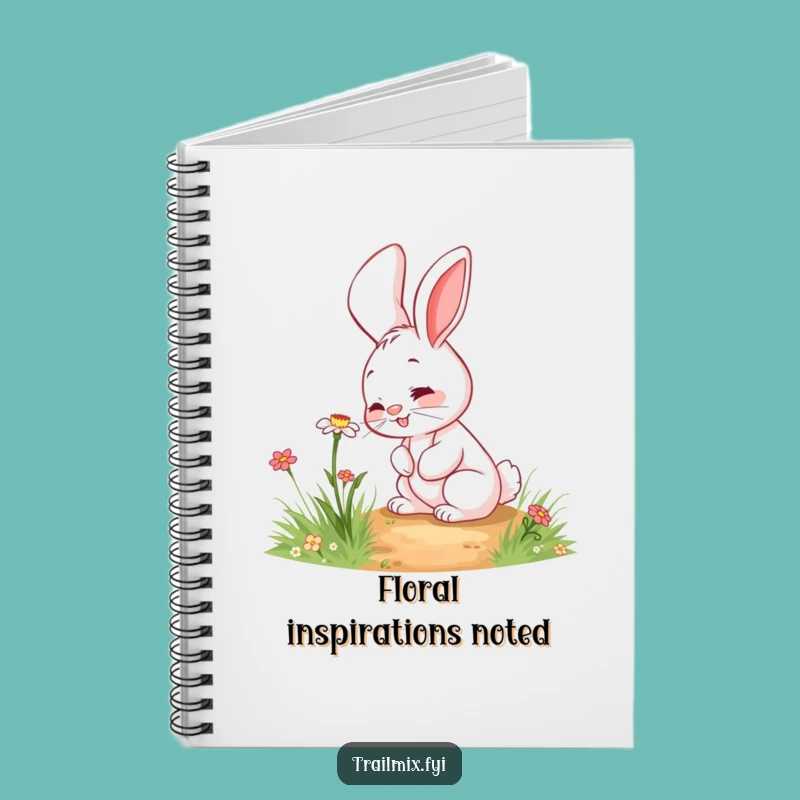 Funny Rabbit Path Notebook: Giggling Flower Journal Gift