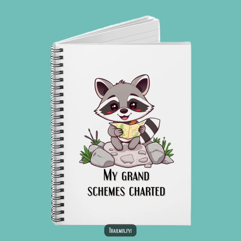 Funny Raccoon Map Notebook - Hilarious Journal for Travelers