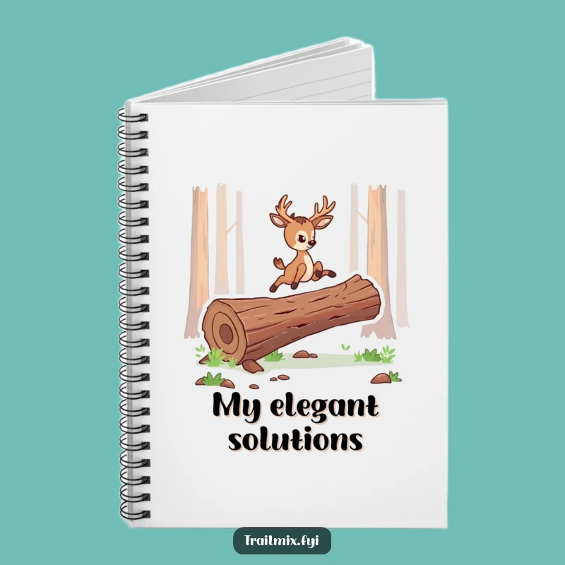 Funny Deer Leap Notebook: Determined Jumper's Journal, Gift for Planners